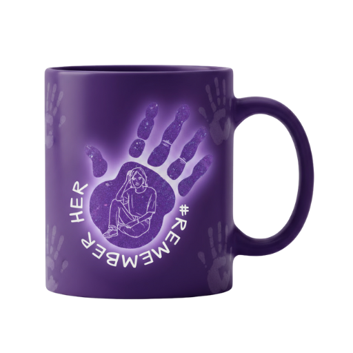 “Hands Off Her” Awareness Mug