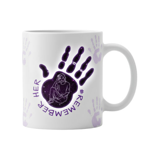 “Hands Off Her” Awareness Mug